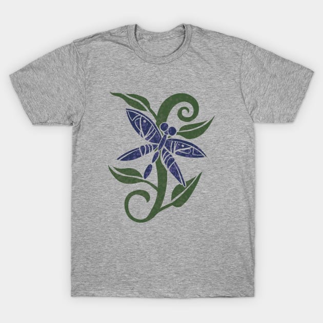 Blue Dragonfly T-Shirt by bubbsnugg